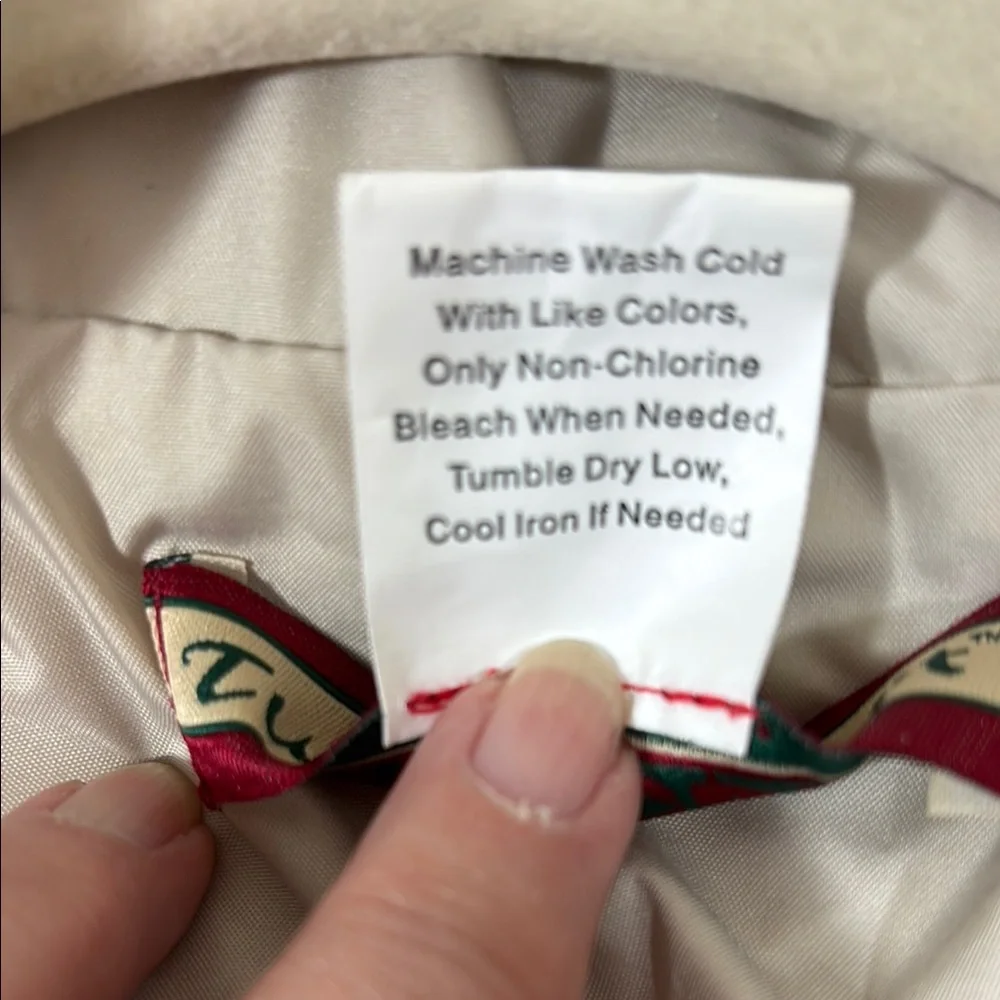 Women's Khaki Nylon Windbreaker Jacket - Picture 4 of 6